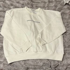 WHITE CREWNECK